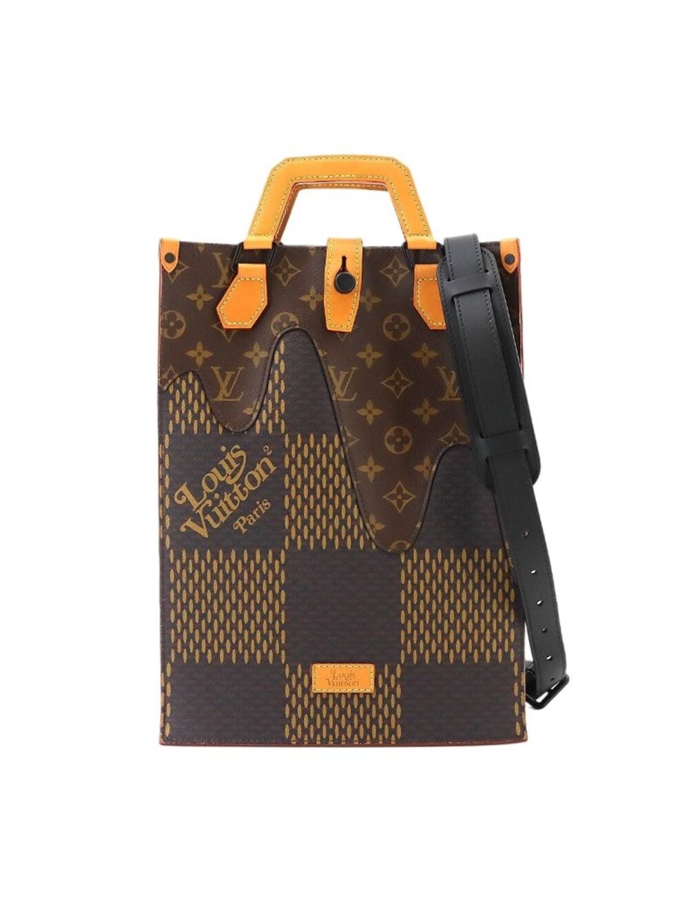 Louis Vuitton Damier Giant Monogram 2-Way Mini Tote Shoulder Bag Ebene NIGO